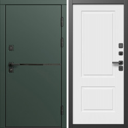 Входная дверь Termo-Door Тренд Грин - Нео Классика Белый Софт