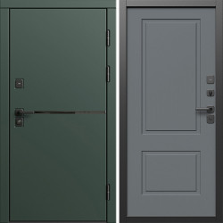 Входная дверь Termo-Door Тренд Грин - Нео Классика Грей Софт