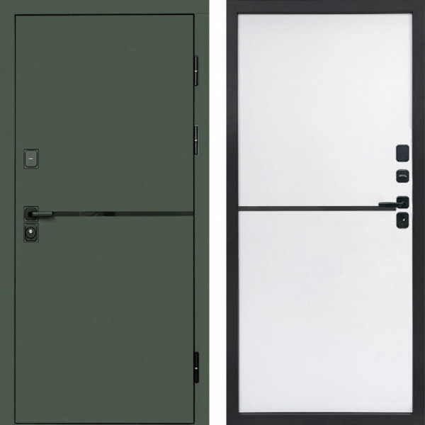 Входная дверь Termo-Door Тренд Грин - Нео White