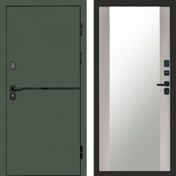 Входная дверь Termo-Door Тренд Грин - Зеркало лиственница