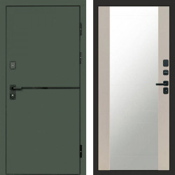 Входная дверь Termo-Door Тренд Грин - Зеркало Слоновая кость