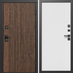 Входная дверь Termo-Door Твист Ультра - Флэт Белый софт