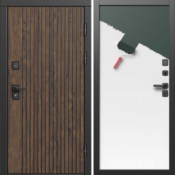 Входная дверь Termo-Door Твист Ультра - Гладкая Панель Под Покраску (грунт)