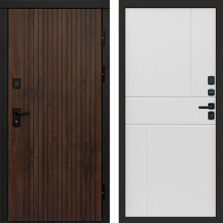 Входная дверь Termo-Door Твист Ультра - Горизонт белый