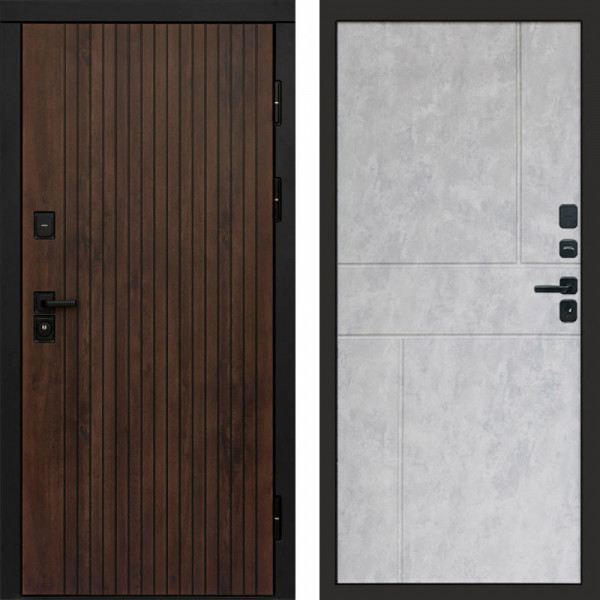 Входная дверь Termo-Door Твист Ультра - Горизонт бетон светлый