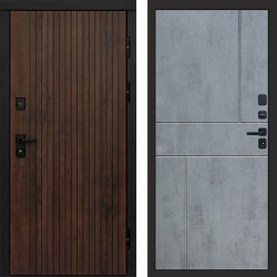 Входная дверь Termo-Door Твист Ультра - Горизонт бетон темный