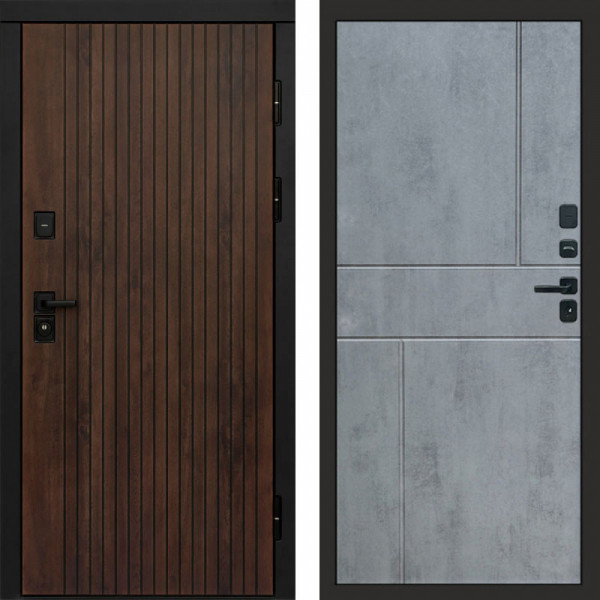 Входная дверь Termo-Door Твист Ультра - Горизонт бетон темный