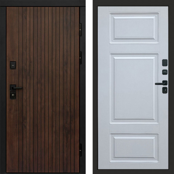 Входная дверь Termo-Door Твист Ультра - Лион Белый софт