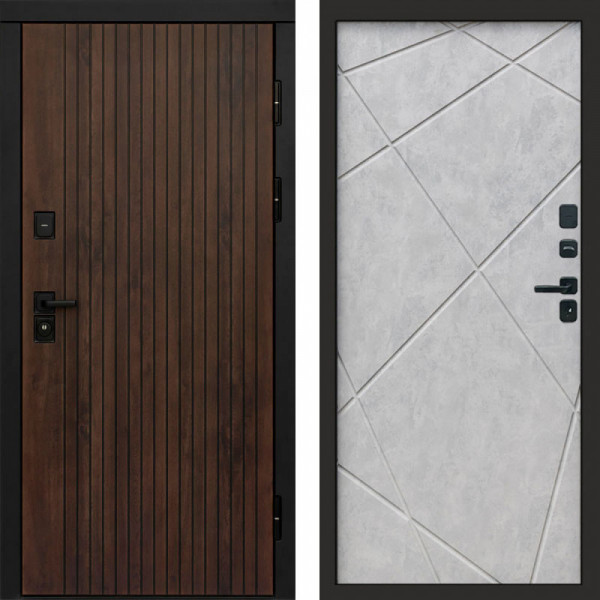 Входная дверь Termo-Door Твист Ультра - Лучи бетон светлый