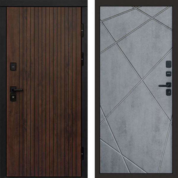 Входная дверь Termo-Door Твист Ультра - Лучи бетон темный