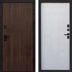 Входная дверь Termo-Door Твист Ультра - Престиж белое дерево