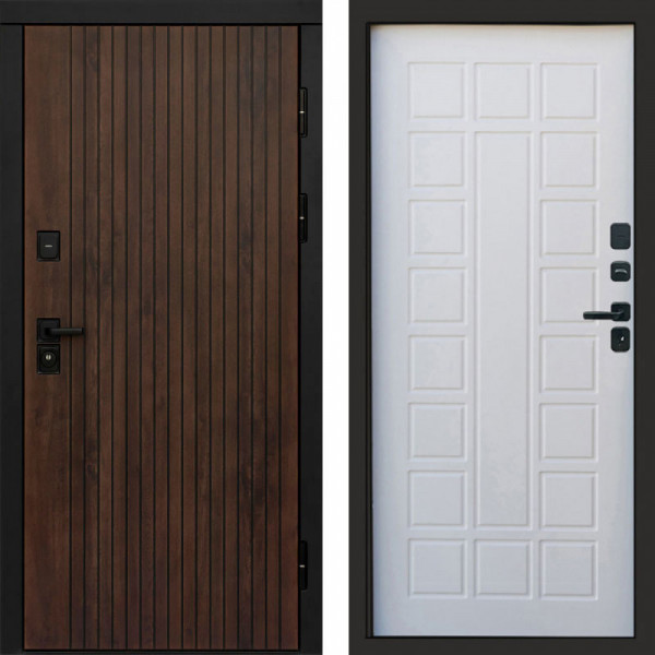 Входная дверь Termo-Door Твист Ультра - Престиж белое дерево