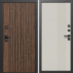 Входная дверь Termo-Door Твист Ультра - Страйп Слоновая Кость