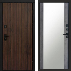 Входная дверь Termo-Door Твист Ультра - Зеркало бетон темный