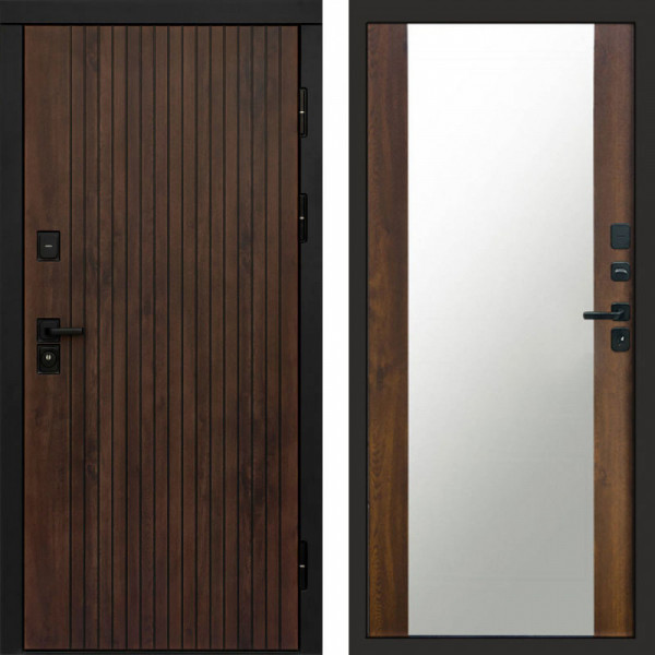 Входная дверь Termo-Door Твист Ультра - Зеркало дуб