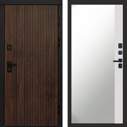 Входная дверь Termo-Door Твист Ультра - Зеркало Фацет Белый софт