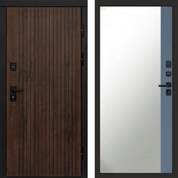 Входная дверь Termo-Door Твист Ультра - Зеркало Фацет Grey софт