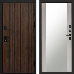 Входная дверь Termo-Door Твист Ультра - Зеркало лиственница