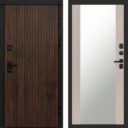 Входная дверь Termo-Door Твист Ультра - Зеркало Слоновая кость