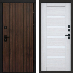 Входная дверь Termo-Door Твист Ультра - Зеркало Триумф Царга лиственница 4500 / 5500