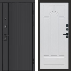 Входная дверь Termo-Door Урбан Black - Арка белое дерево
