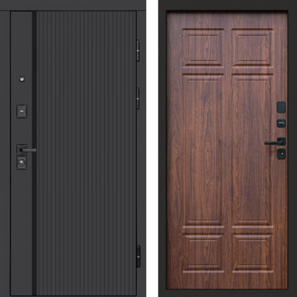 Входная дверь Termo-Door Урбан Black - Без серии Орех премиум