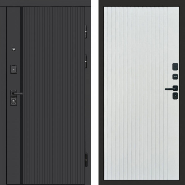 Входная дверь Termo-Door Урбан Black - Flat Белый софт