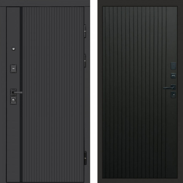 Входная дверь Termo-Door Урбан Black - Flat Черный кварц