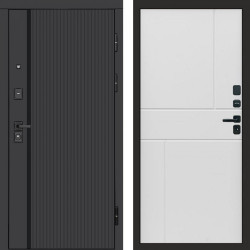 Входная дверь Termo-Door Урбан Black - Горизонт белый
