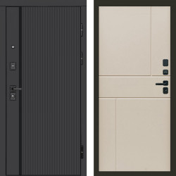 Входная дверь Termo-Door Урбан Black - Горизонт Слоновая кость
