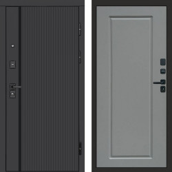 Входная дверь Termo-Door Урбан Black - Гранд Grey софт