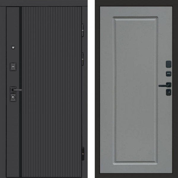 Входная дверь Termo-Door Урбан Black - Гранд Grey софт