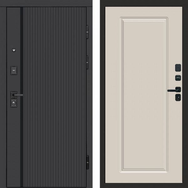 Входная дверь Termo-Door Урбан Black - Гранд Слоновая кость