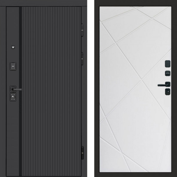 Входная дверь Termo-Door Урбан Black - Лучи белый