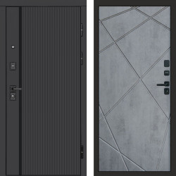 Входная дверь Termo-Door Урбан Black - Лучи бетон темный