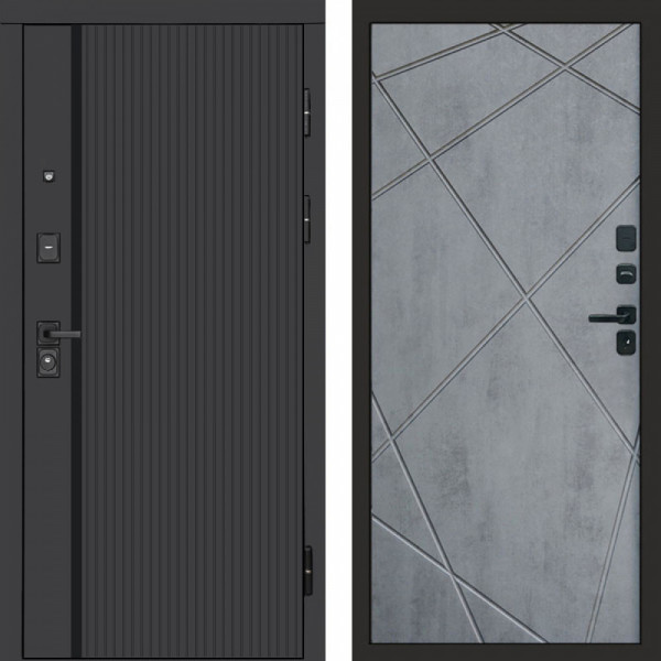 Входная дверь Termo-Door Урбан Black - Лучи бетон темный