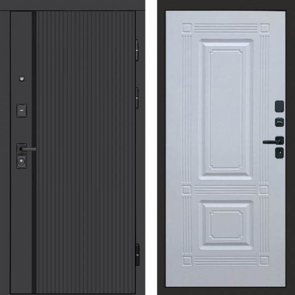 Входная дверь Termo-Door Урбан Black - Мадрид Белый софт