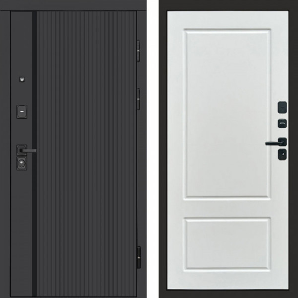 Входная дверь Termo-Door Урбан Black - Марсель Белый софт