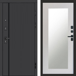 Входная дверь Termo-Door Урбан Black - Зеркало Триумф лиственница