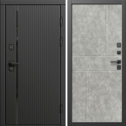 Входная дверь Termo-Door Урбан Блэк - Горизонт бетон светлый
