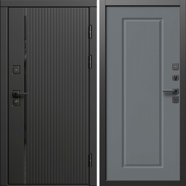 Входная дверь Termo-Door Урбан Блэк - Гранд Grey софт