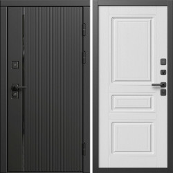 Входная дверь Termo-Door Урбан Блэк - Классика белое дерево