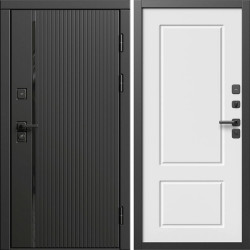 Входная дверь Termo-Door Урбан Блэк - Марсель Белый софт
