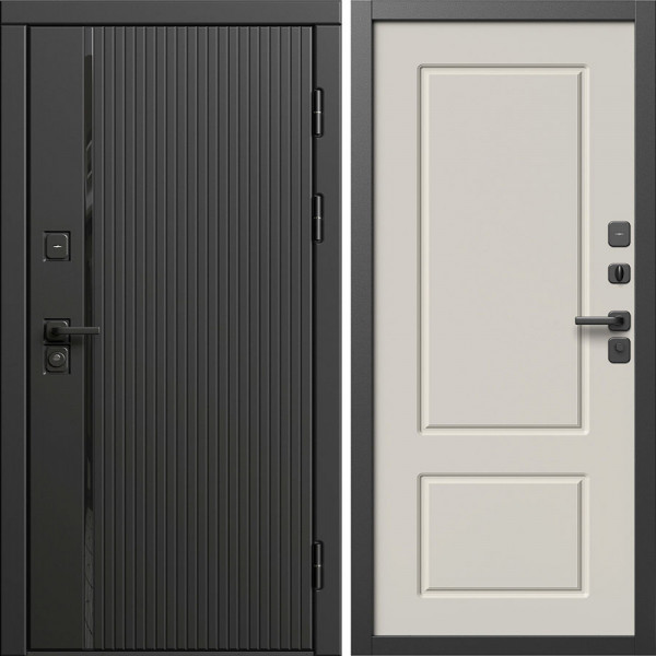 Входная дверь Termo-Door Урбан Блэк - Марсель Слоновая кость
