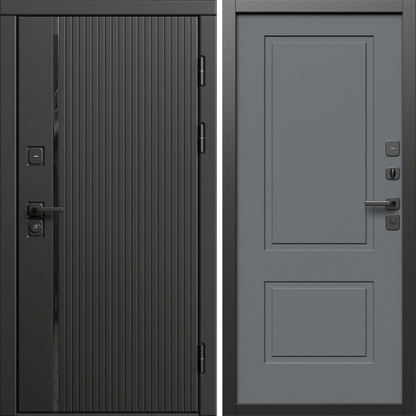 Входная дверь Termo-Door Урбан Блэк - Нео Классика Грей Софт