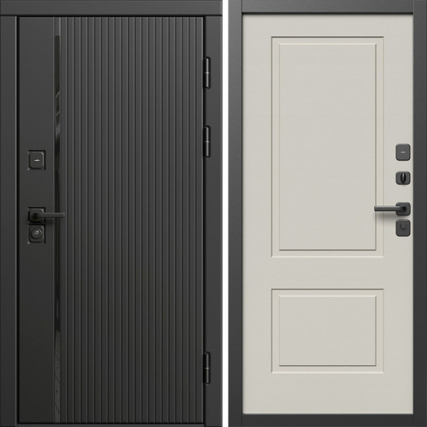 Входная дверь Termo-Door Урбан Блэк - Нео Классика Слоновая Кость