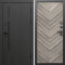 Входная дверь Termo-Door Урбан Блэк - Плаза Елочка Серая
