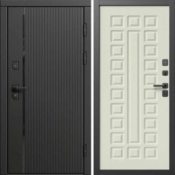 Входная дверь Termo-Door Урбан Блэк - Престиж бежевый матовый