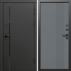 Входная дверь Termo-Door Урбан Блэк - Страйп Грей Софт