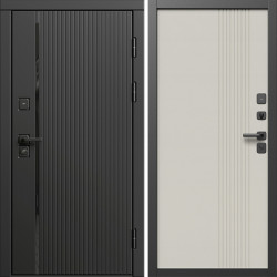 Входная дверь Termo-Door Урбан Блэк - Страйп Слоновая Кость